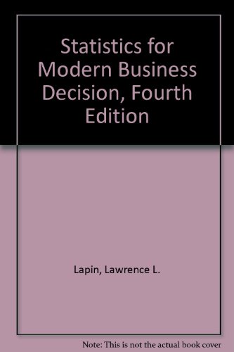 Statistics for Modern Business Decision, Fourth Edition