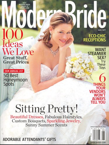 Modern Bride, August/September 2008 Issue: Eco-Chic Receptions;Sex Toys