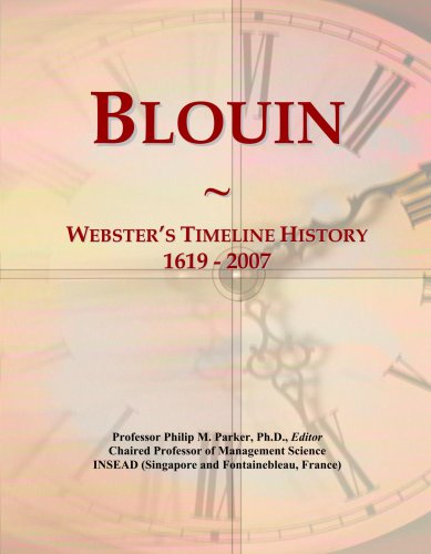 Blouin: Webster's Timeline History, 1619 - 2007