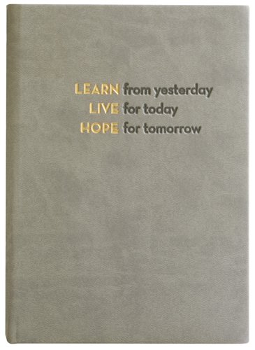 Book Cover Embossed Learn, Live, Hope, Journal Diary, Hard Cover, Lined 5x7