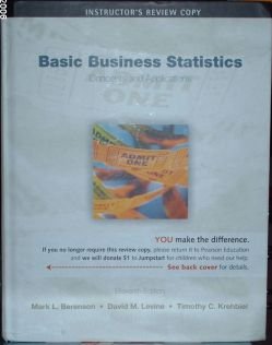 Basic Business Statistics Concepts and Applications: Instructors Review Copy, 11th Edition