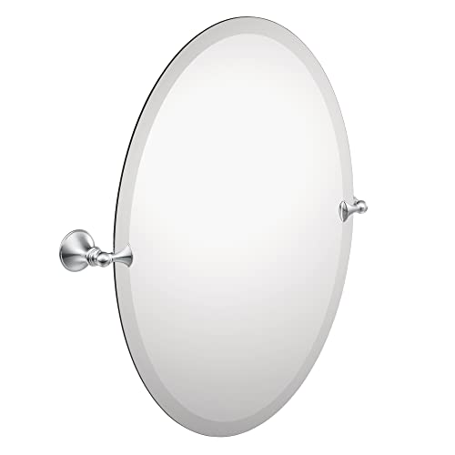 Moen DN2692CH Glenshire 26 x 22-Inch Frameless Pivoting Bathroom Wall Mount Tilting Mirror, Chrome