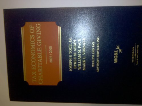 Tax Economics of Charitable Giving 2007/2008