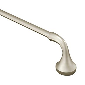 Moen YB2824BN Eva Collection 24-Inch Bathroom Single Towel Bar, Brushed Nickel