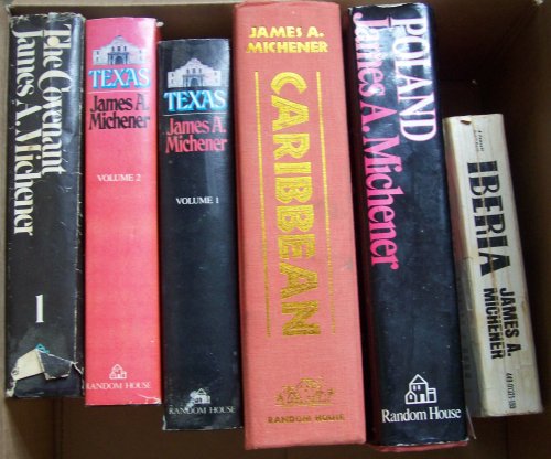 Michener Library in a Box! 6 Books: (Poland (Hardcover, 1989); Texas Vols I & II (Hardcover, 1985); Caribbean (Hardcover, 1983); Covenant Vol. I (Hardcover, 1980) and Iberia (Paperback, 1969))