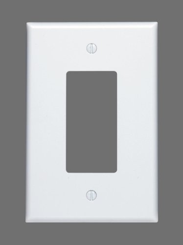 Leviton 88601 1-Gang Decora/GFCI Device, Wallplate, Oversized, Thermoset, Device Mount, White