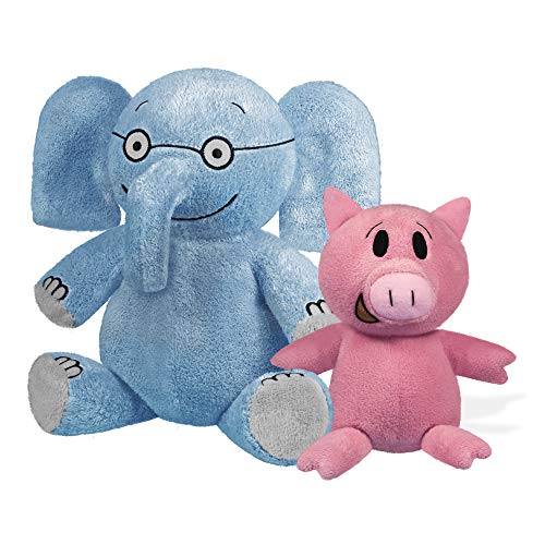 Book Cover YOTTOY Mo Willems Collection | Pair of Elephant & Piggie Soft Stuffed Animal Plush Toys â€“ 7â€ & 5â€ Sitting