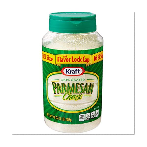 Book Cover Kraft Grated Parmesan Cheese, 16-Ounce Plastic Canister (Pack of 3)