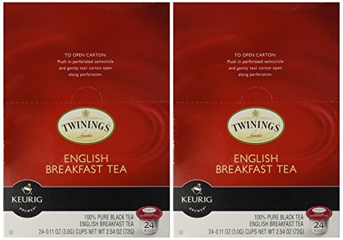 Book Cover Twinings of London English Breakfast Tea K-Cups for Keurig, 24 Count (Pack of 2)