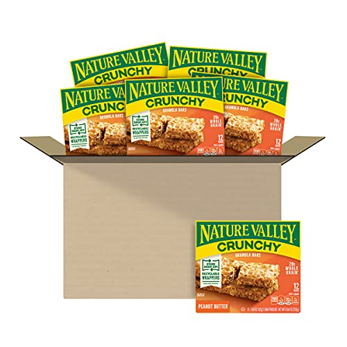 Book Cover Nature Valley Granola Bars, Crunchy Peanut Butter, 1.49 oz, 12 ct (Pack of 6)