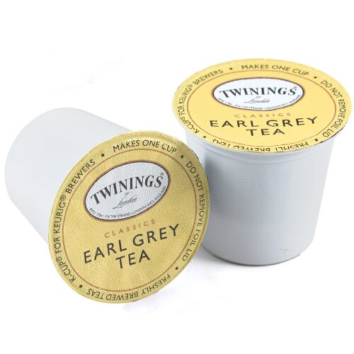 Book Cover Twinings of London Earl Grey Flavoured Black Tea single serve capsules for Keurig K-Cup pod brewers, 12 count (Pack of 2)