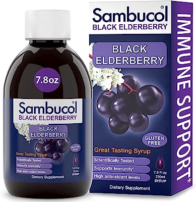 Book Cover Sambucol Black Elderberry Syrup Original Formula, 7.8 Ounce Bottle