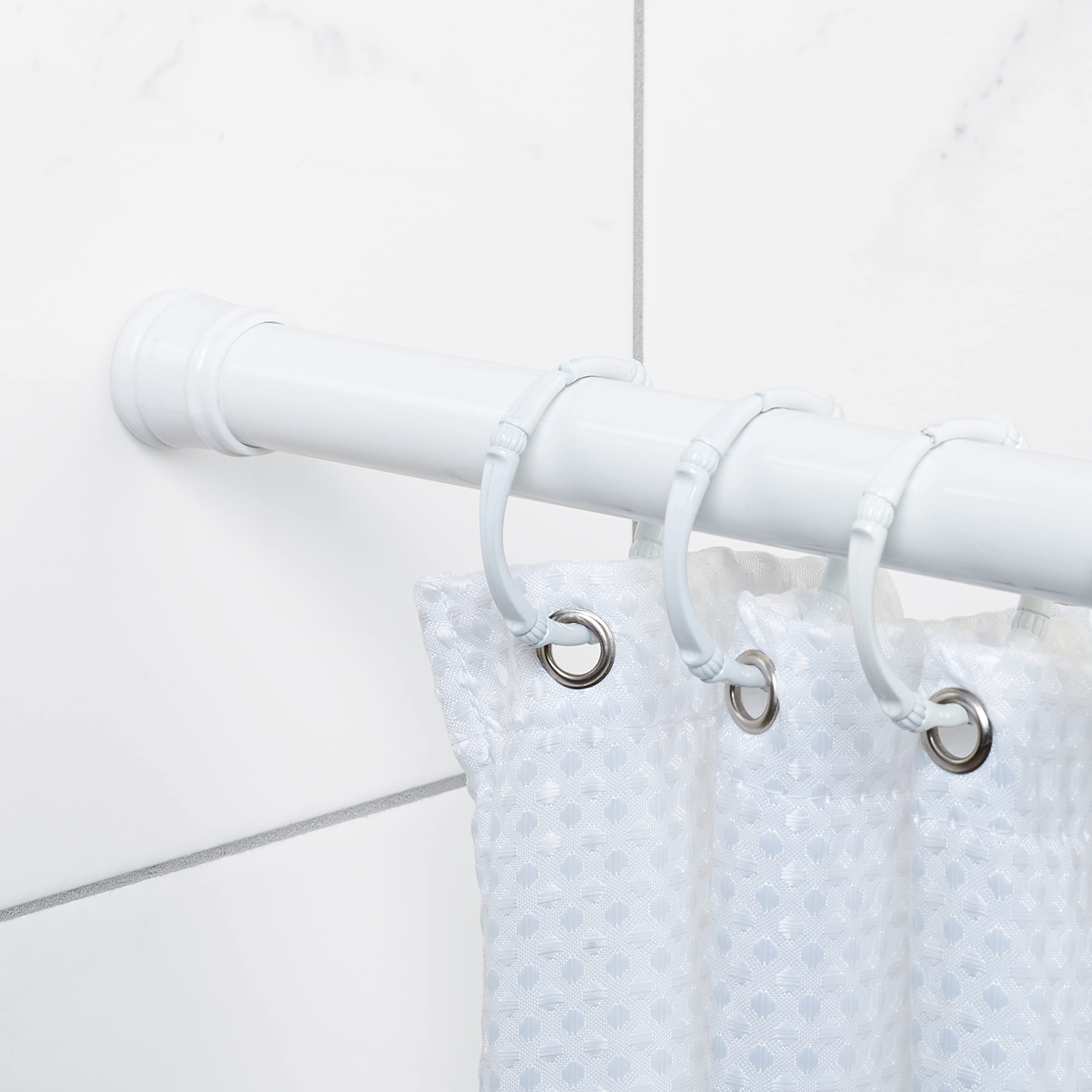 Book Cover Zenna Home Curtain Adjustable Tension Shower Rod, 44