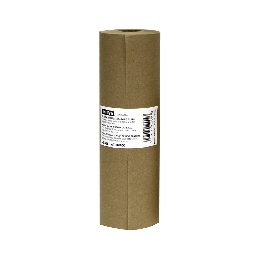 Book Cover 9-inch x 180-feet Brown General Purpose Masking Paper 9