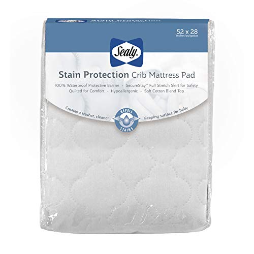 Book Cover Sealy Stain Protection Crib Mattress Pad