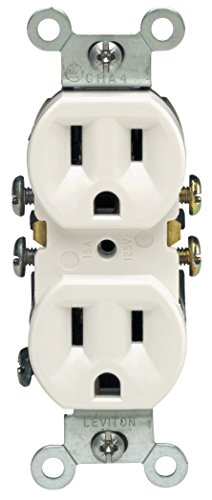 Leviton M24-05320-WMP Grounded Duplex Outlet 10-Pack