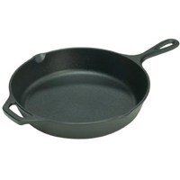 Lodge Seasoned Cast Iron Skillet - 12 Inch Ergonomic Frying Pan with Assist Handle