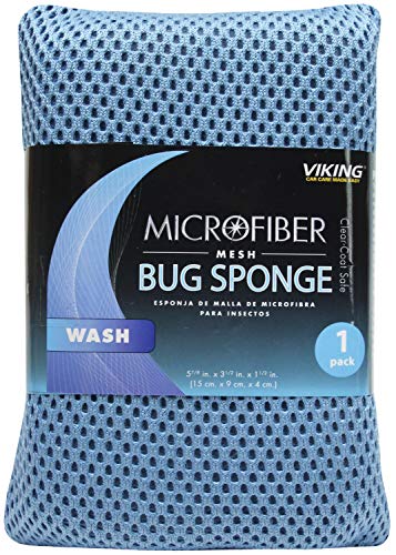 Book Cover VIKING Mesh Bug Cleaning Car Wash Sponge, Colors Vary - 4 In. x 6 In.