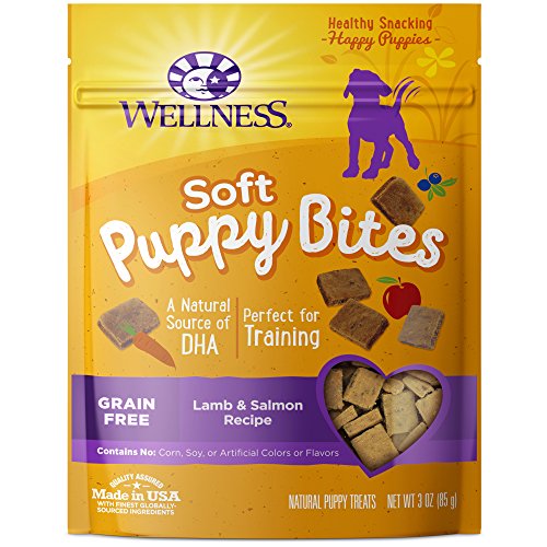 Book Cover Wellness Soft Puppy Bites Natural Grain Free Puppy Training Treats, Lamb & Salmon, 3-Ounce Bag