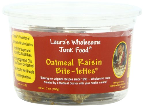 Laura's Wholesome Junk Food Cookie, Oatmeal Raisin, 7 Ounce (Pack of 6)