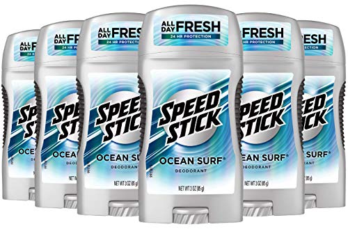 Book Cover Speed Stick Deodorant for Men, Ocean Surf - 3 Ounce (6 Pack)