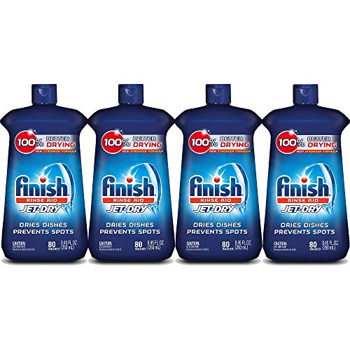 Book Cover Finish Jet-Dry Rinse Aid, 8.45oz, Dishwasher Rinse Agent & Drying Agent (4X8.45oz)