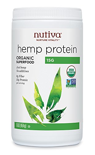 Book Cover Nutiva Organic, Cold Processed Hemp Seed Protein, (50% Protein), 16-ounce