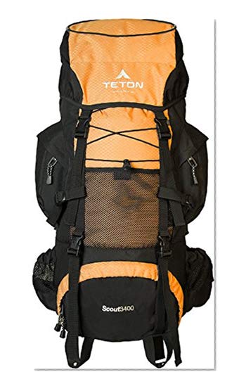 TETON SPORTS 161 Scout 3400 Internal Frame Backpack; High-Performance Backpack for Backpacking, Hiking, Camping; Mecca Orange