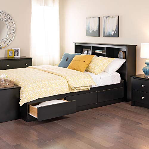Book Cover Prepac Full Mate's Platform Storage Bed with 6 Drawers, Black
