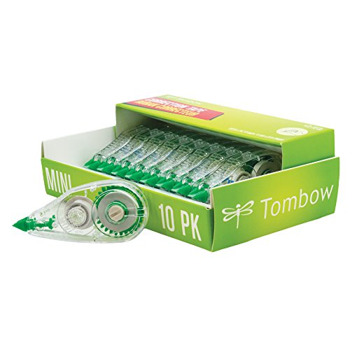 Book Cover Tombow 68722 MONO Mini Correction Tape, 10-Pack. Easy to Use Applicator for Instant Corrections