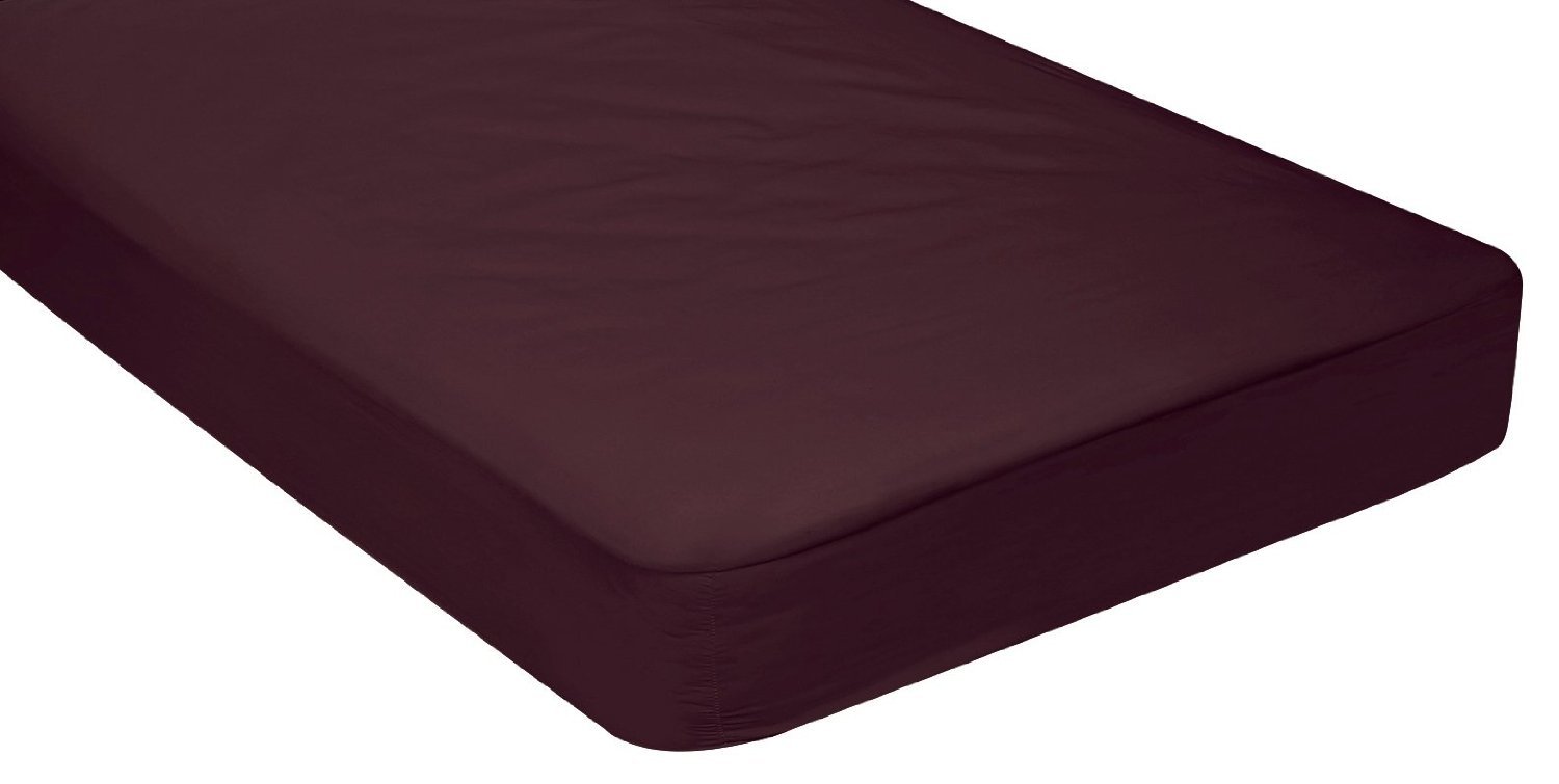 Book Cover Cotton/Poly Fitted Cot Sheet Fitted Burgundy