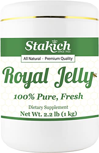 Book Cover Stakich Fresh Royal Jelly - Pure, All Natural - No Additives/Flavors/Preservatives Added - 1 Kilogram (2.2 Pounds)