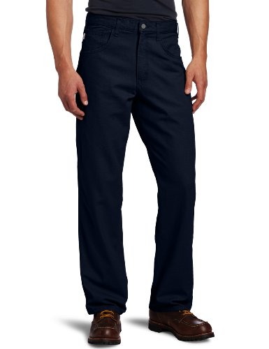 Carhartt mens Flame-resistant Canvas work utility pants, Dark Navy, 36W x 30L US