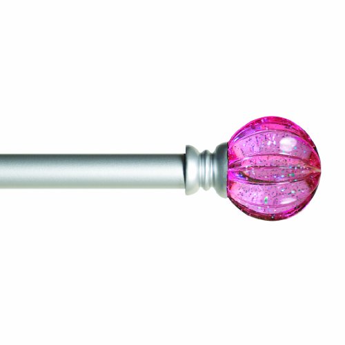 Kenney Estrella 5/8" Standard Decorative Window Curtain Rod, 48-86", Pink
