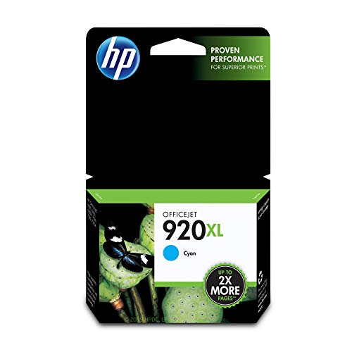 Book Cover HP 920XL Cyan Ink Cartridge (CD972AN) for HP Officejet 6000 6500 7000 7500