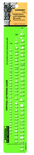 Book Cover Rapidesign Gothic Vertical Letter and Number Template - 1/8, 3/16, 1/4 Inch Sizes, 1 Each (R960)