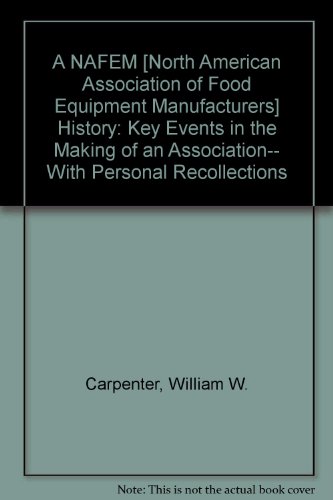 A NAFEM [North American Association of Food Equipment Manufacturers] History: Key Events in the Making of an Association-- With Personal Recollections