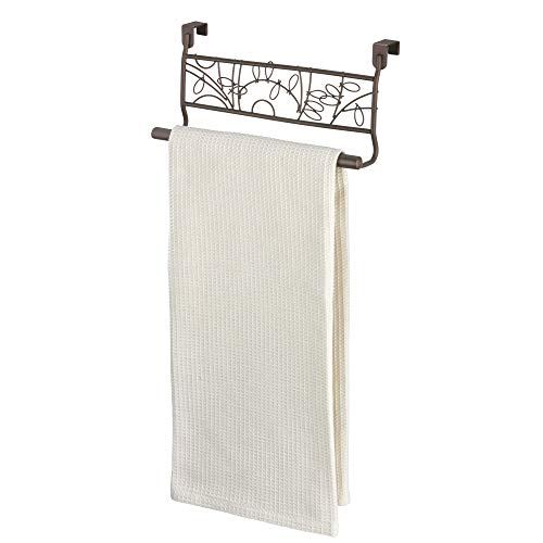 Book Cover iDesign Twigz Metal Over the Cabinet Dish and Hand Towel Bar Holder for Kitchen, Bathroom, 5.6