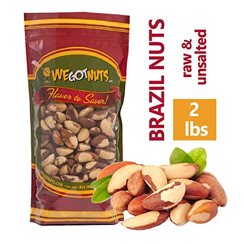 Brazil Nuts - 2 Pounds ,Whole, Shelled, Raw, Natural, No Preservatives Added, Non-GMO, NO PPO, 100 Percent Natural We Got Nuts