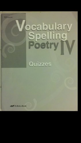Vocabulary Spelling Poetry IV Quizzes