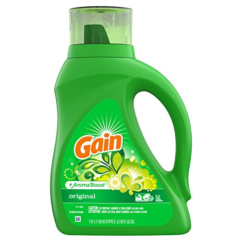 Book Cover Gain Aroma Boost Liquid Laundry Detergent, Original, 32 Loads 50 fl oz (Packaging May Vary)