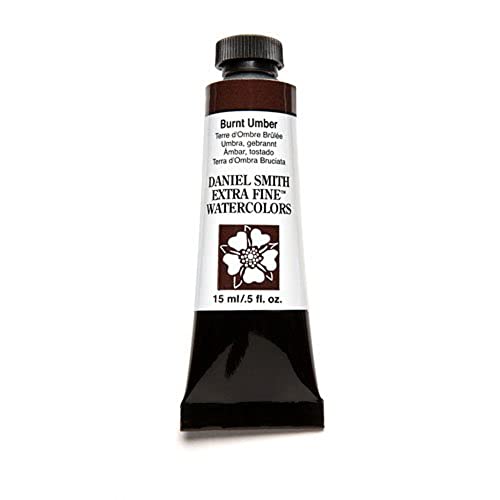 Book Cover DANIEL SMITH 284600011 Extra Fine Watercolor 15ml Paint Tube, Burnt Umber, 0.5 Fl Oz (Pack of 1)
