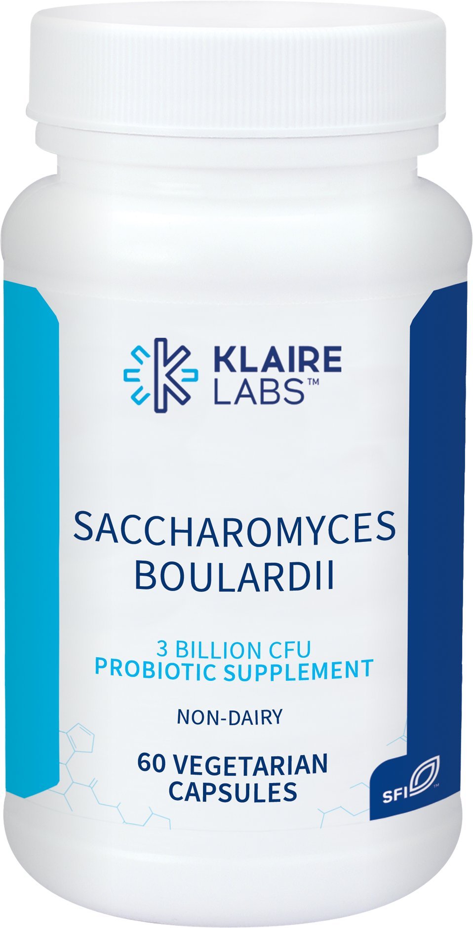 Book Cover Klaire Labs Saccharomyces Boulardii - Probiotic Supplement to Help Support Healthy Yeast Balance, Immune & Digestive Health - Acid Resistant, Shelf-Stable, Hypoallergenic & Dairy-Free (60 Capsules) 60.0 Servings (Pack of 1)