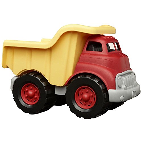 Book Cover Green Toys Dump Truck in Yellow and Red - BPA Free, Phthalates Free Play Toys for Gross Motor, Fine Motor Skill Development. Pretend Play , Red/Yellow