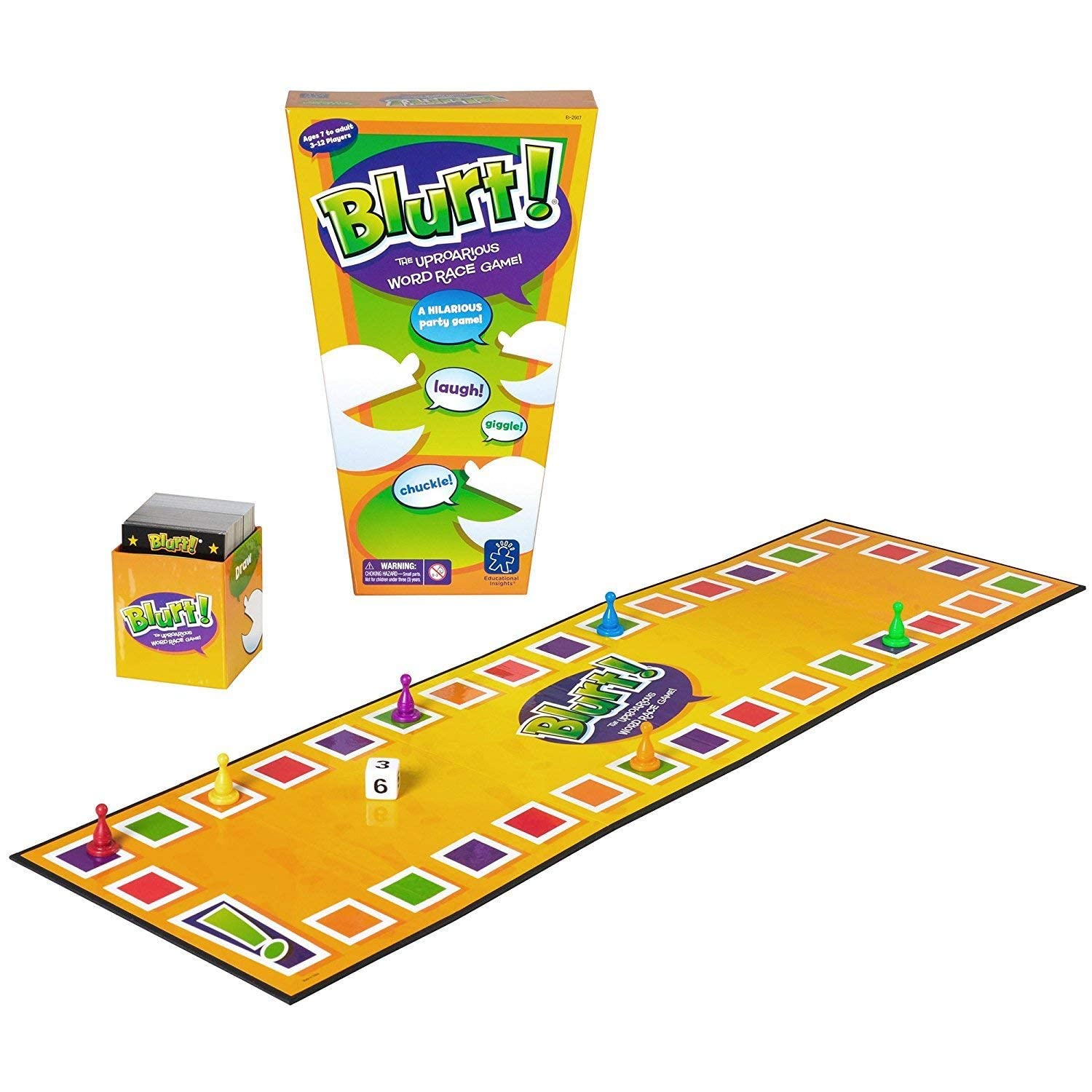 Book Cover Educational Insights Blurt! Word Game, Board Game for 3-12 Players, Family Game, Ages 7+
