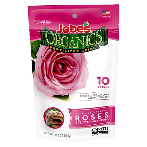 Book Cover Jobe's Organics, Fertilizer Spikes, Rose and Flower, 10 Count