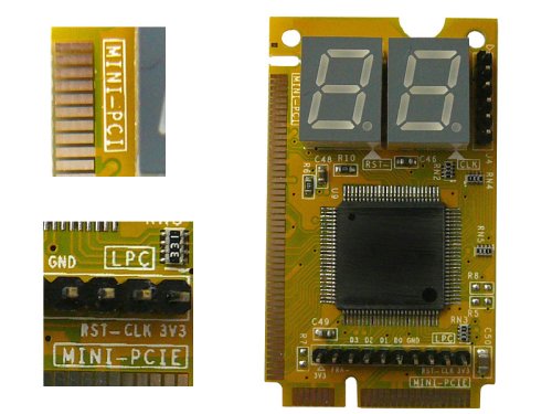 KALEA-INFORMATIQUE © - Testeur pour cartes mères de PC Portable - 3 interfaces : Mini PCI / Mini PCI EXPRESS / LPC