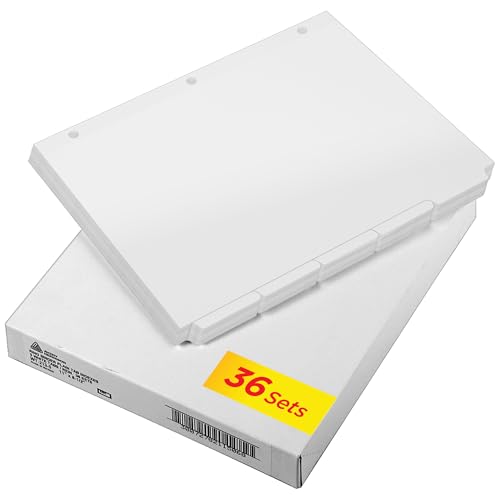 Plain Tab Write-On Paper Dividers, 8-1/2" x 11", 5 Tab