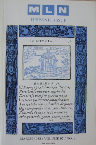Modern Language Notes (MLN) Hispanic Issue (97:2)