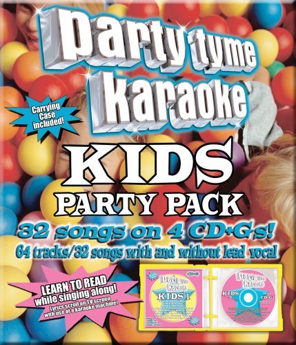 Book Cover Party Tyme Karaoke - Kids Party Pack (32+32-song Party Pack) [4 CD]